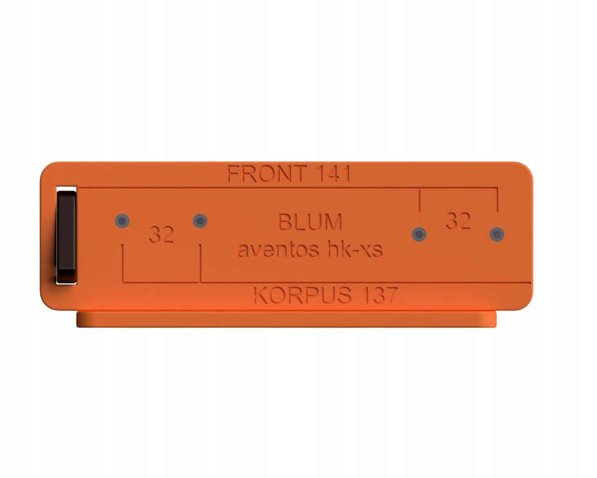 Universal template for mounting BLUM AVENTOS HK-XS actuator – front + body