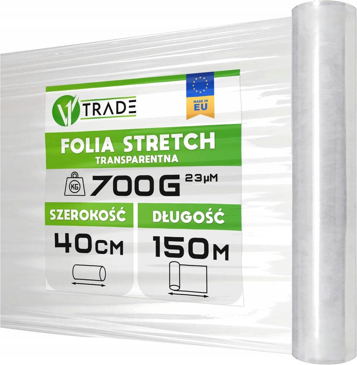 V1 TRADE STRETCH FILM FOR PACKING 150 M X 40 CM SHRINK WRAP FOR