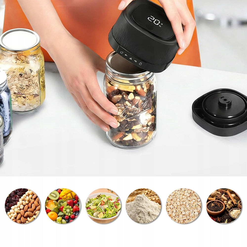 VACUUM SET FOR JARS WITH LIDS AND BAG, FOR WIDE AND NARROW Packaging status original