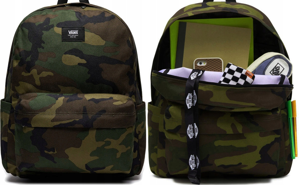 VANS SCHOOL BACKPACK OLD SKOOL CLASSIC REALM GREEN CAMO Packaging status original