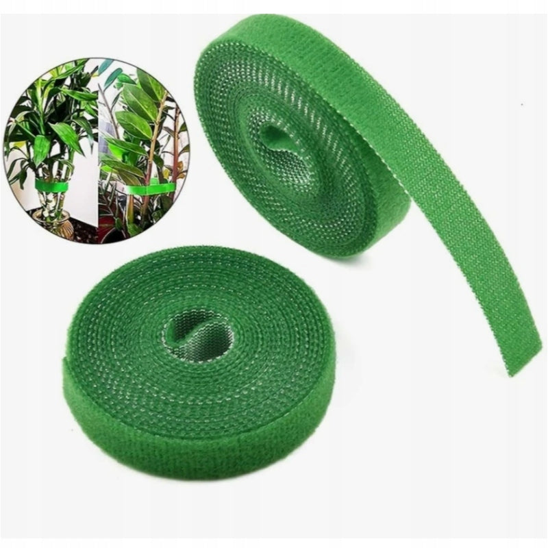 VELCRO TAPE FOR FIXING PLANT BINDING REUSABLE GREEN 12,5mm 2m