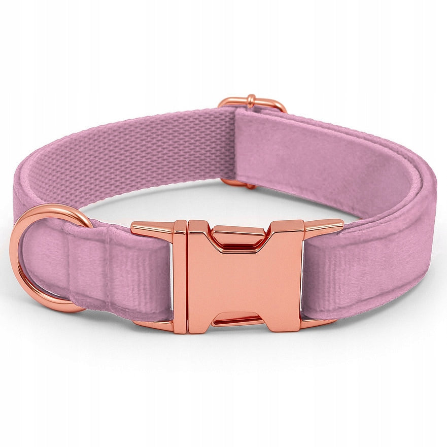 VELOUR DOG COLLAR SOFT ADJUSTABLE VELOUR + ROSE GOLD 40-60cm L/XL Manufacturer code OBR.CLASSIC.ROSE.L-XL