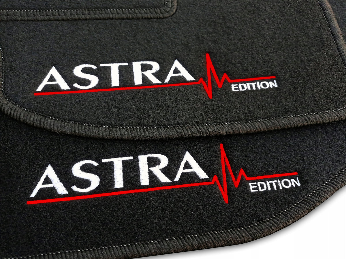VELOUR RUGS OPEL ASTRA J (2009-2015) + EMBROIDERY
