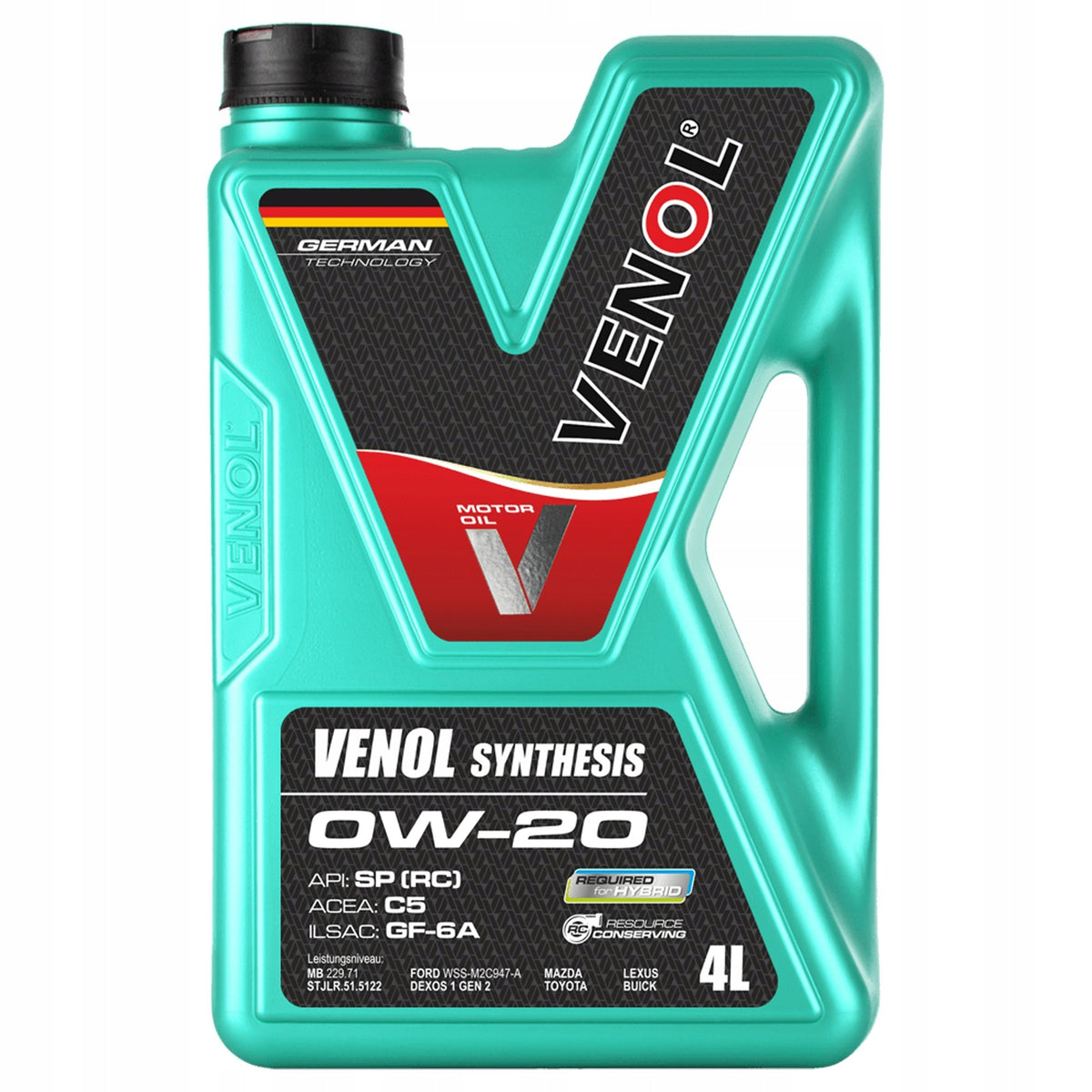 VENOL Synthesis 0W20 4L engine oil SP RC C5 GF6A