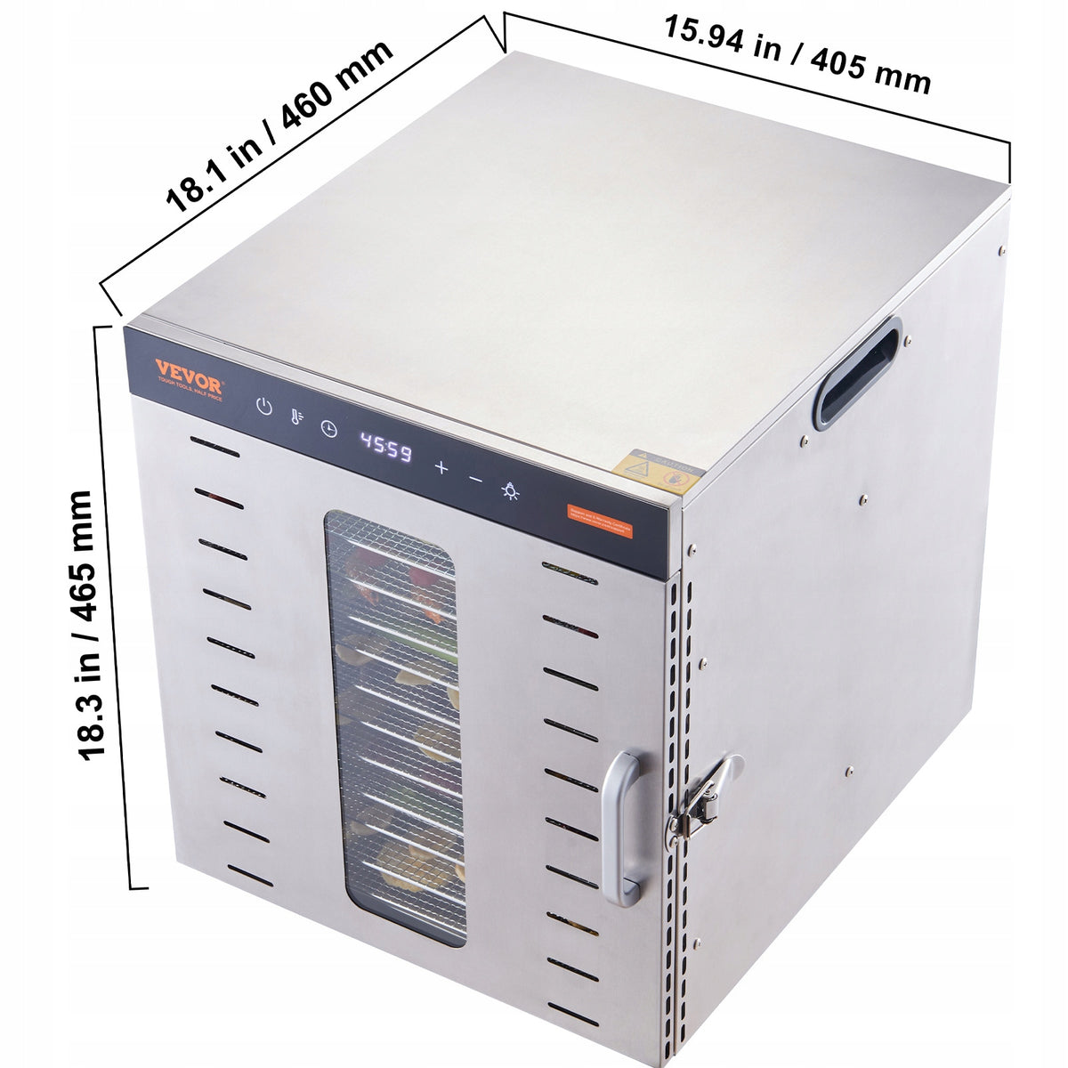 VEVOR Food Dryer 1000W 10 Trays With Temperature Control And Timer Manufacturer code SP1005481000WM6IMV2