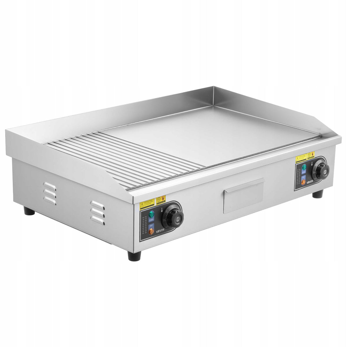 VEVOR Grill Plate 4400W 72,5x40CM Half Ribbed And Half Smooth