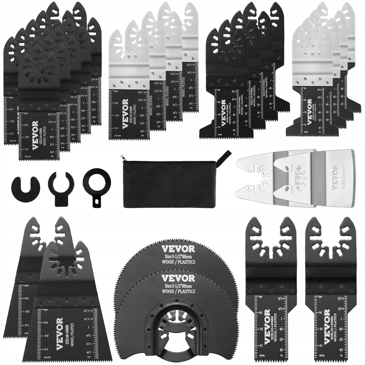 VEVOR Tool Saw Blades 30PCS 8 Types Quick Replace Interface