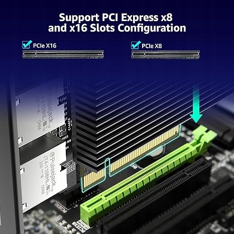 VIMIN Network Card 10Gb PCI-E, 2 x RJ45,Intel X540-T2,Win, Linux, VMware Manufacturer code X540-T2