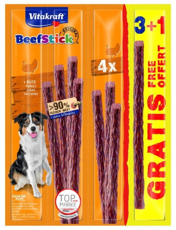 VITAKRAFT DOG BEEF STICK turkey 3 1 pcs