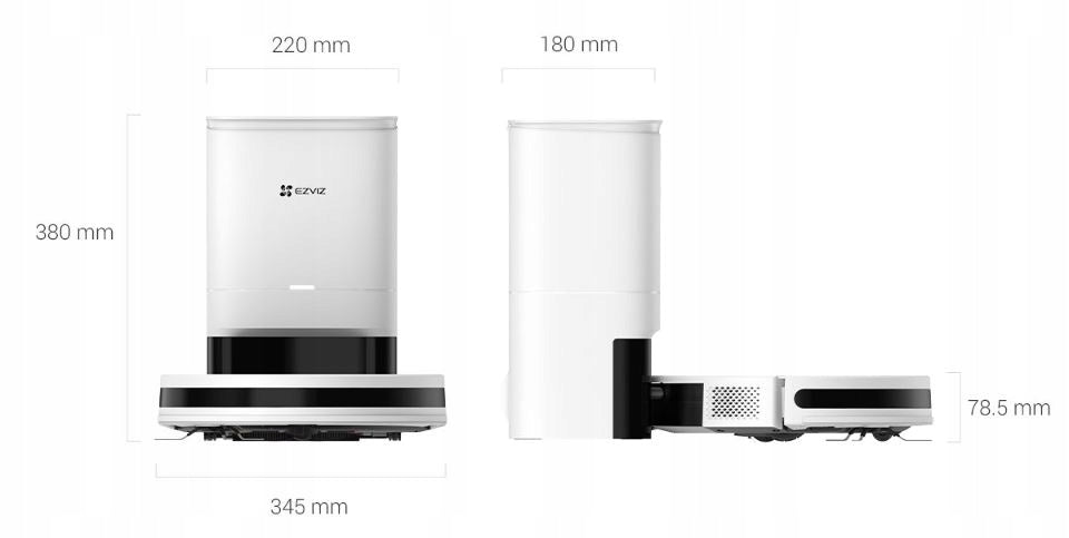 Vacuum Cleaner Cleaning Robot Ezviz RC3 Plus, with emptying station, white Manufacturer code CS-RC3P-TWT2