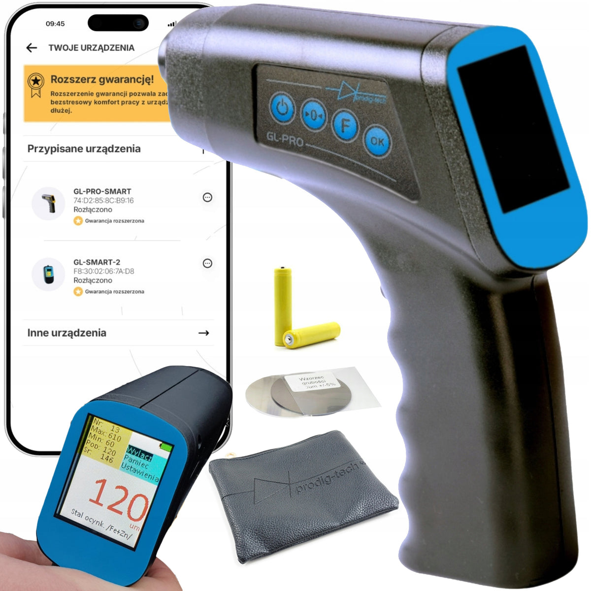Varnish Thickness Meter Tester GL-PRO-SMART-FAZ Android / iOS ProdigTech