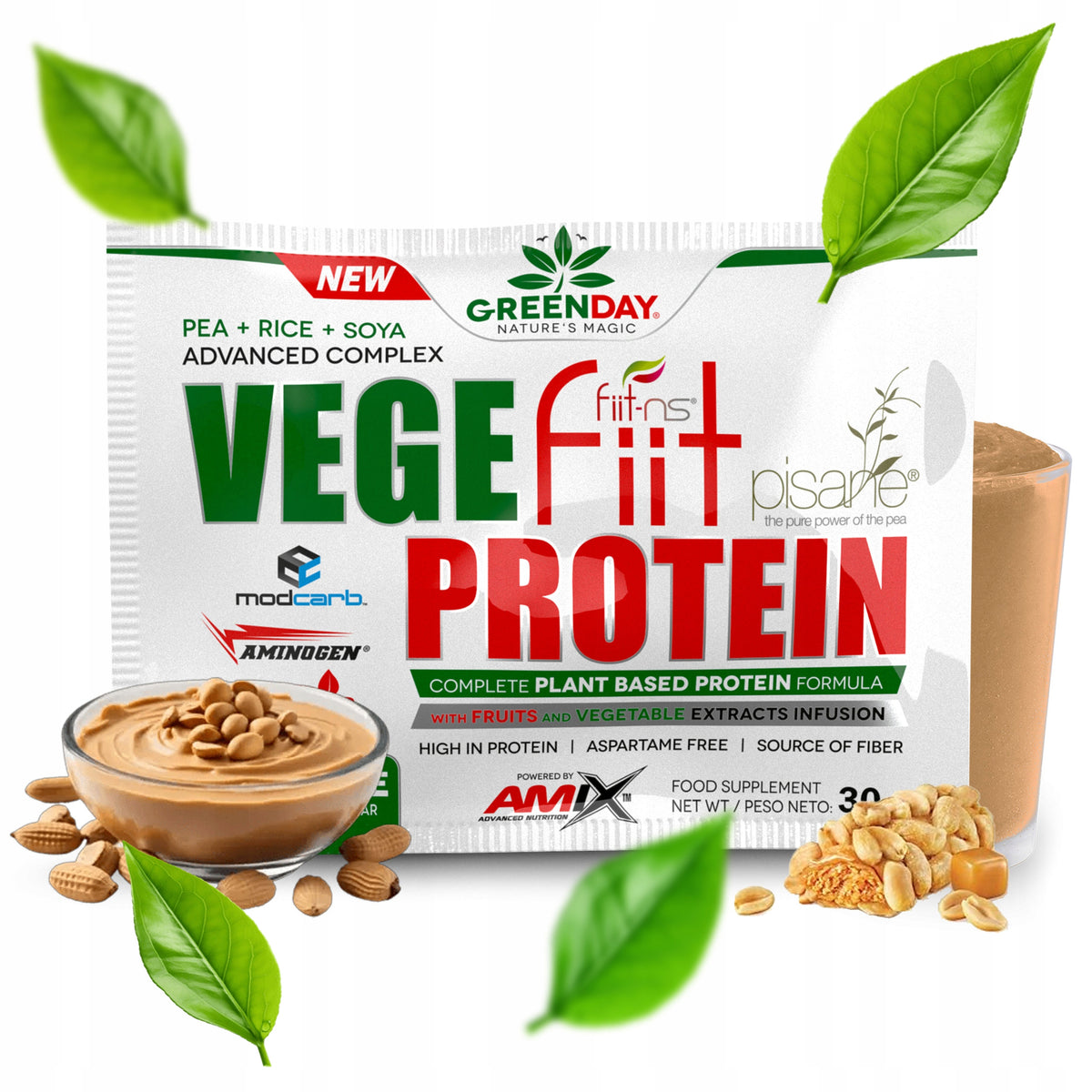 Vegan Protein Rice Pea Soy Plant Conditioner - Sachet 1 Serving 30 g