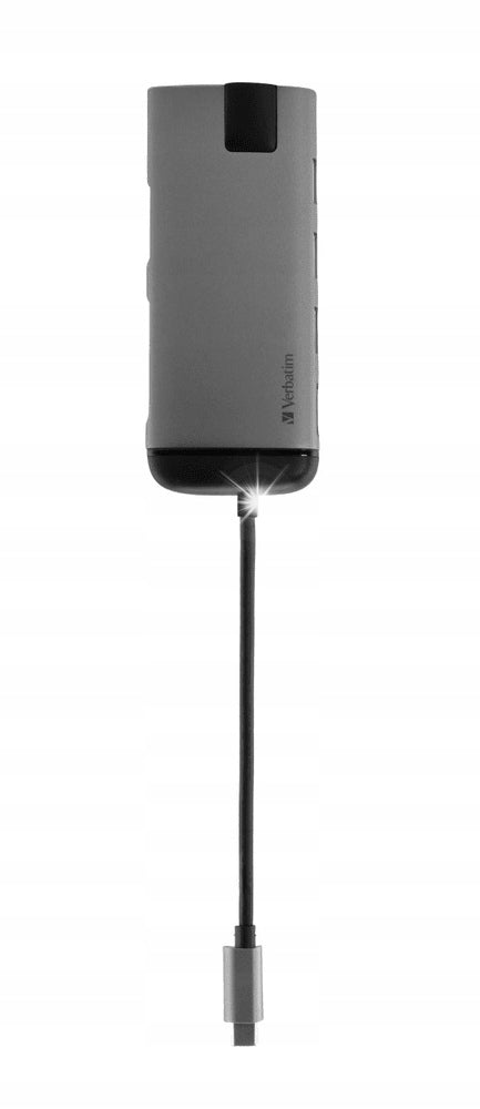 Verbatim 49142 USB-C 6in1 Hub: 3xUSB 3.0, HDMI 4K, RJ45, SD/microSD