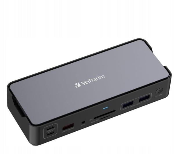 Verbatim USB-C Pro 2xHDMI DP RJ45 4xUSB 4xUSB-C SD microSD audio