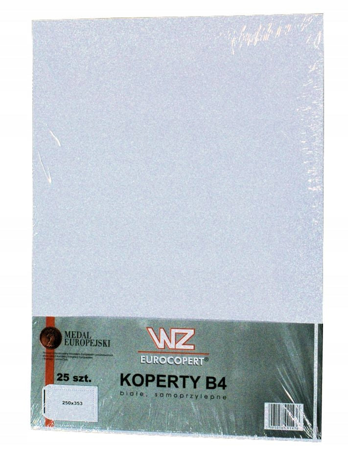 Vertical ENVELOPE B4 OFFICE with strap white WZ EUROCOPERT PAPER envelope Color white