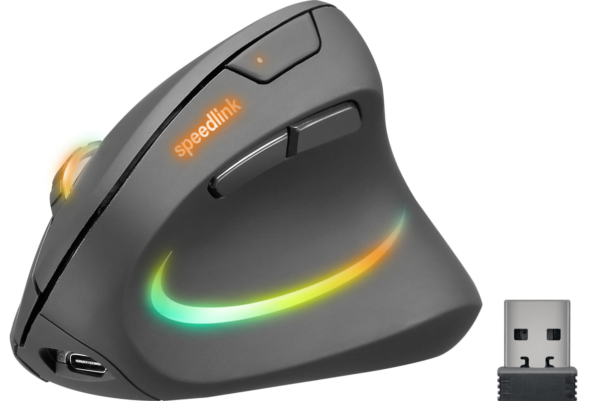 Vertical mouse Speedlink Piavo Pro wireless 3200 DPI LED black