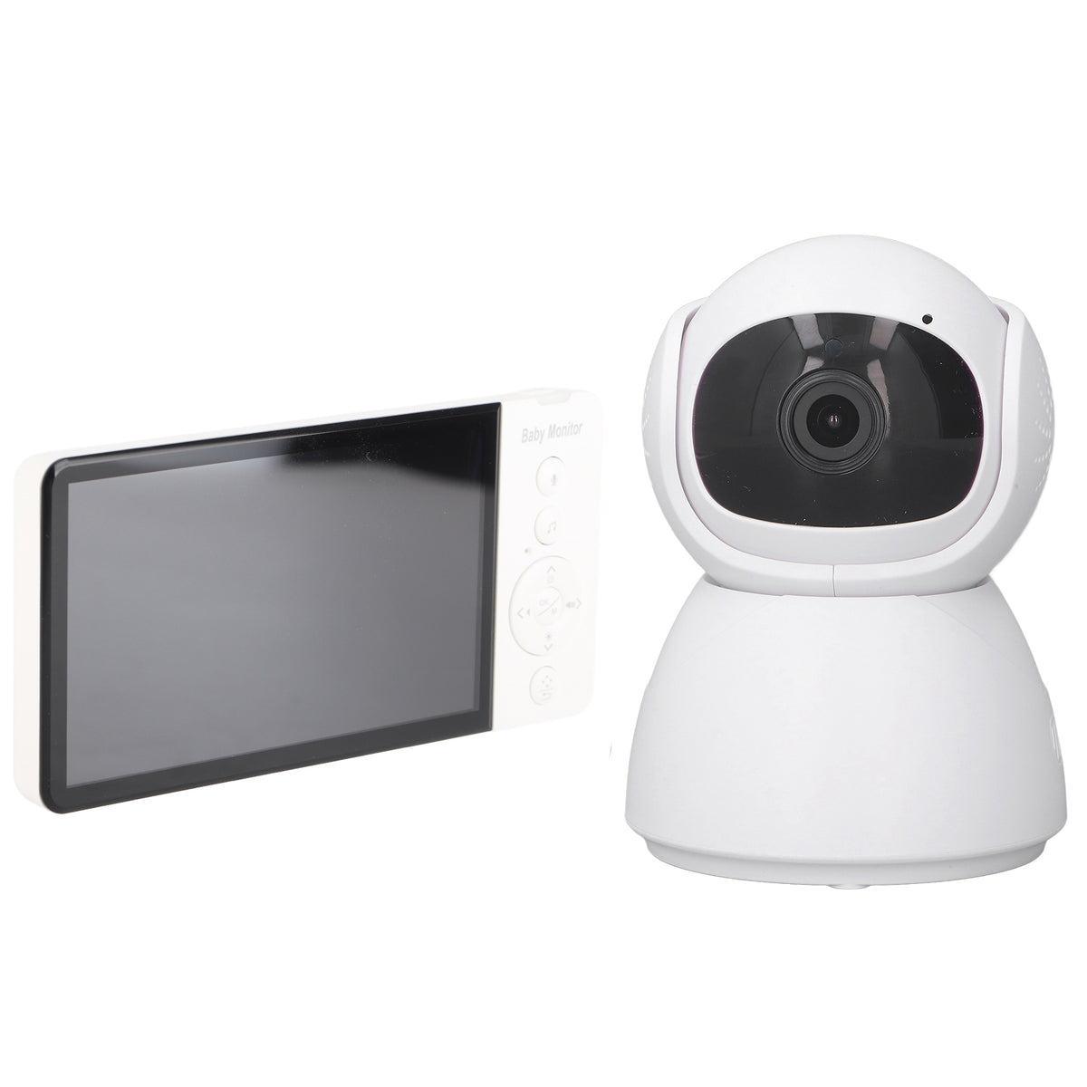 Video Baby Monitor 5.0 in LCD Screen 2,4 GHz White 2 -Way Vision F4