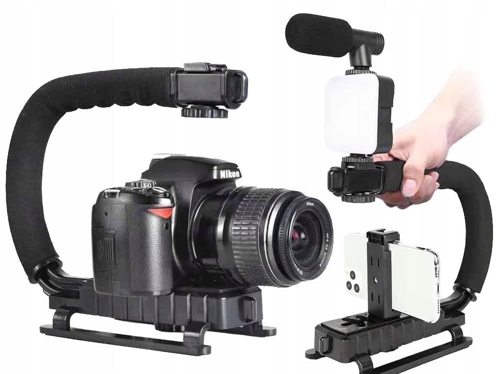 Vlogging Kit Video Recording Tripod Microphone for Phone Holder