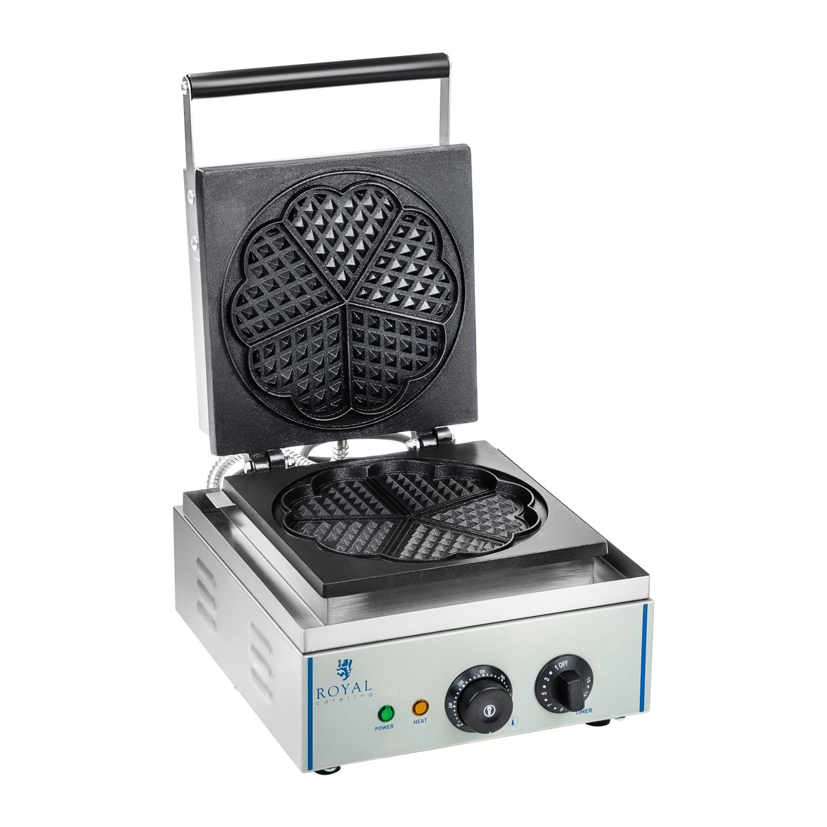 WAFFLE IRON ROUND FOR WAFFLE HEART ROSETTE WITH TEFLON TOASTER 21 CM Power rating 1500 W