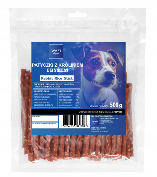 WAFI Soft Sticks with Rabbit and Rice 500g Treat Dog Treat Volume 0 ml