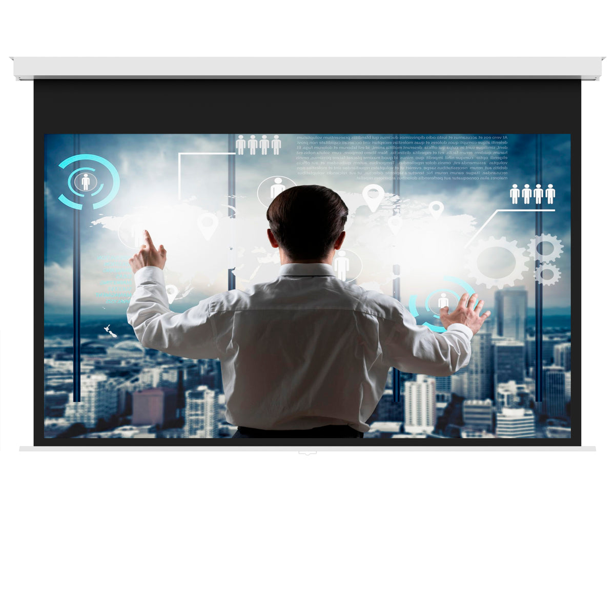WALL CEILING PROJECTION SCREEN 170CM 16:10 MW