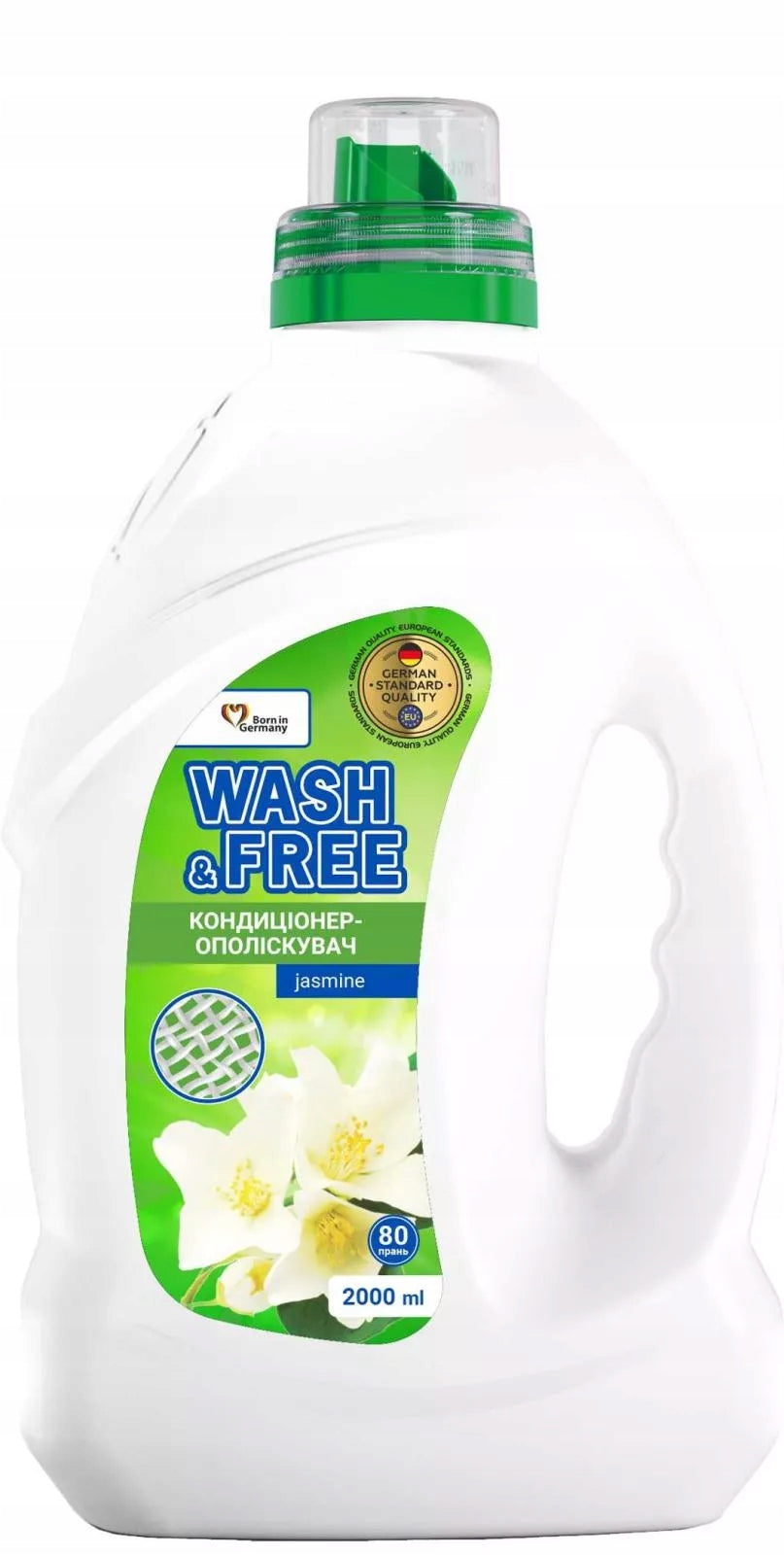 WASH&FREE Fabric softener concentrate JASMINE 80 rinses, 2000 ml