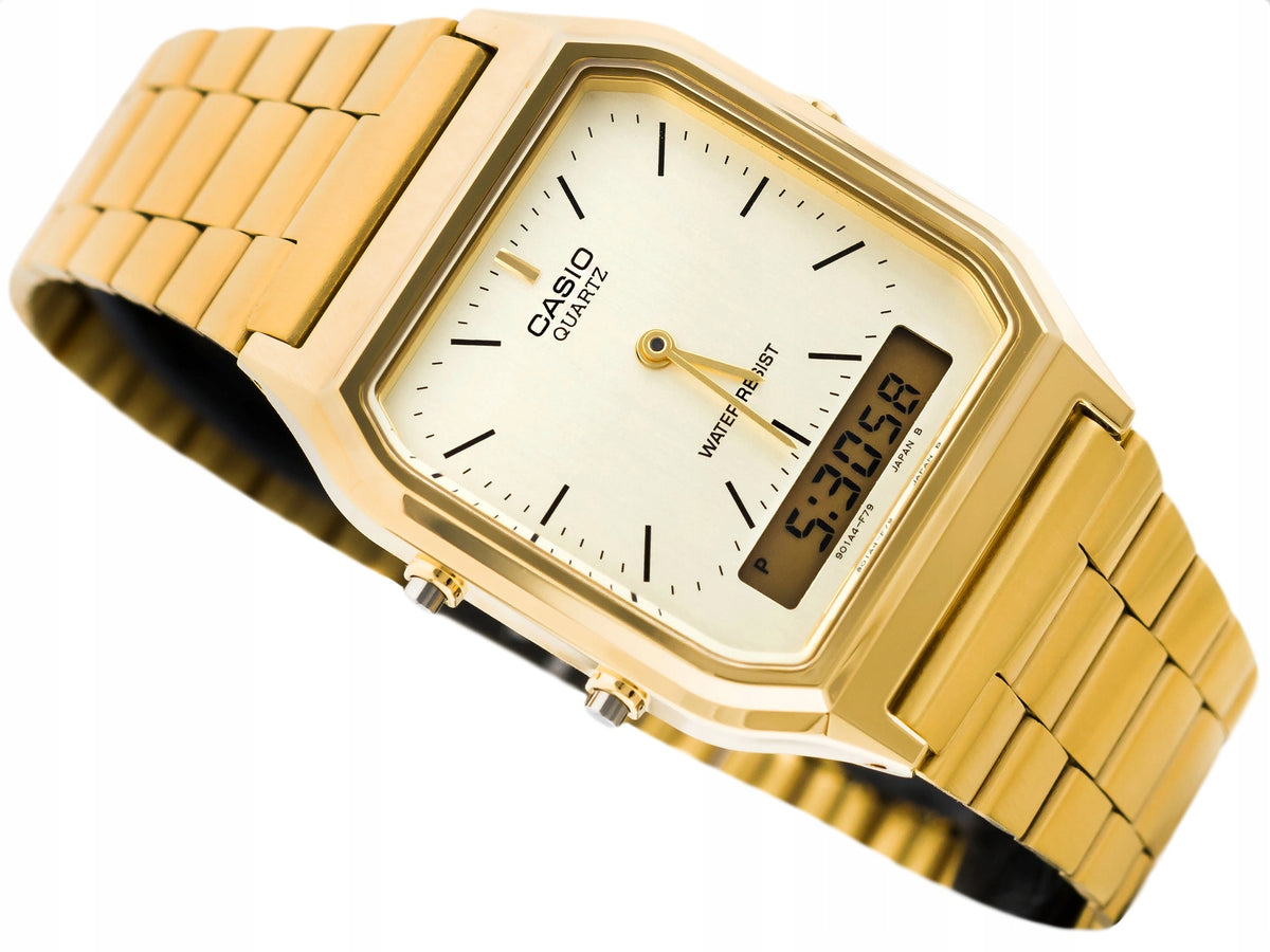 WATCH CASIO AQ-230GA-9DMQYES RETRO VINTAGE GOLD