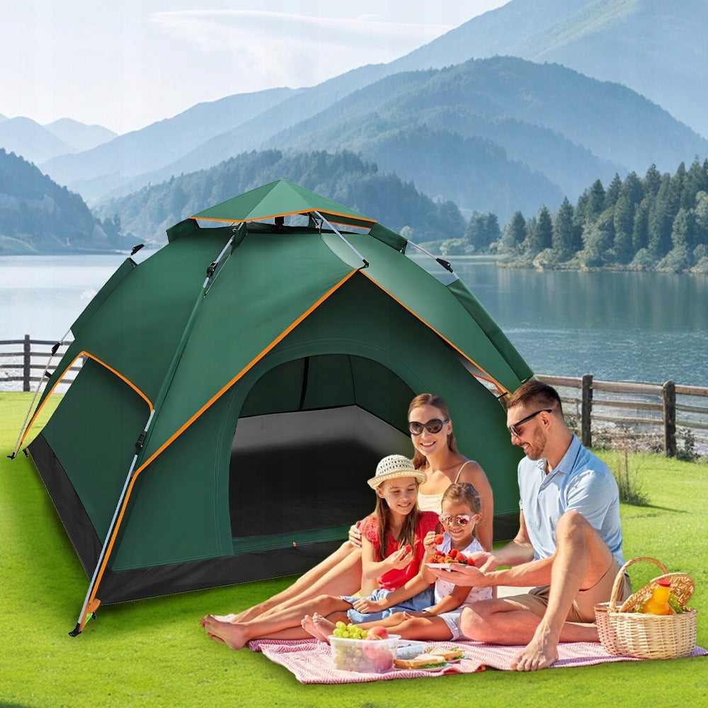 WATERPROOF TENT FOR 3-4 PEOPLE AUTOMATIC WITH UV PROTECTION AND MOSQUITO NET Manufacturer code JM-52