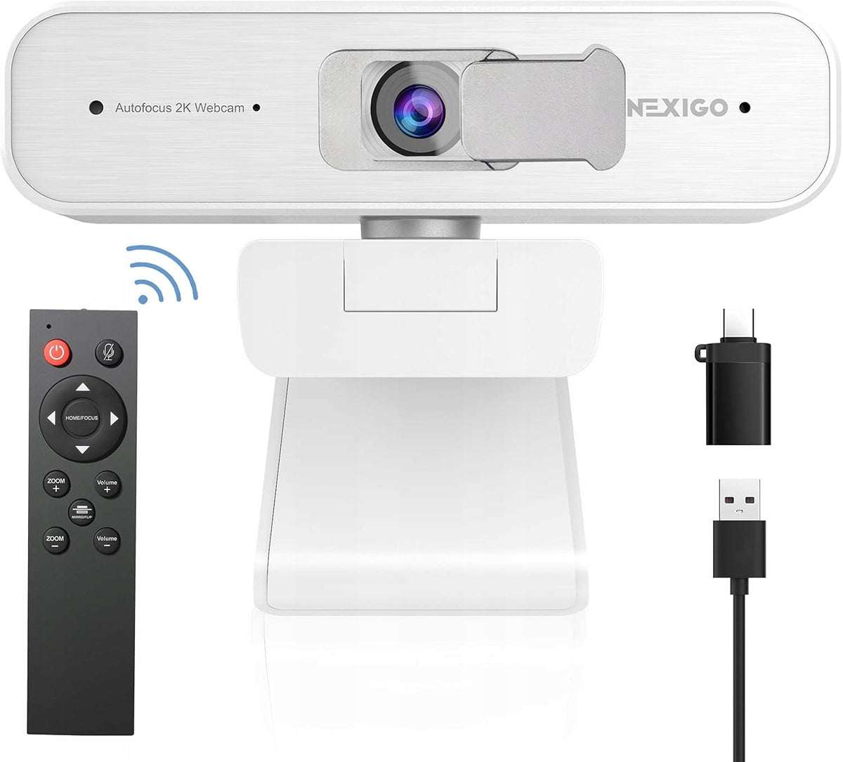 WEBCAM COMPUTER USB 2K N940P WHITE AUTOFOCUS MICROPHONE