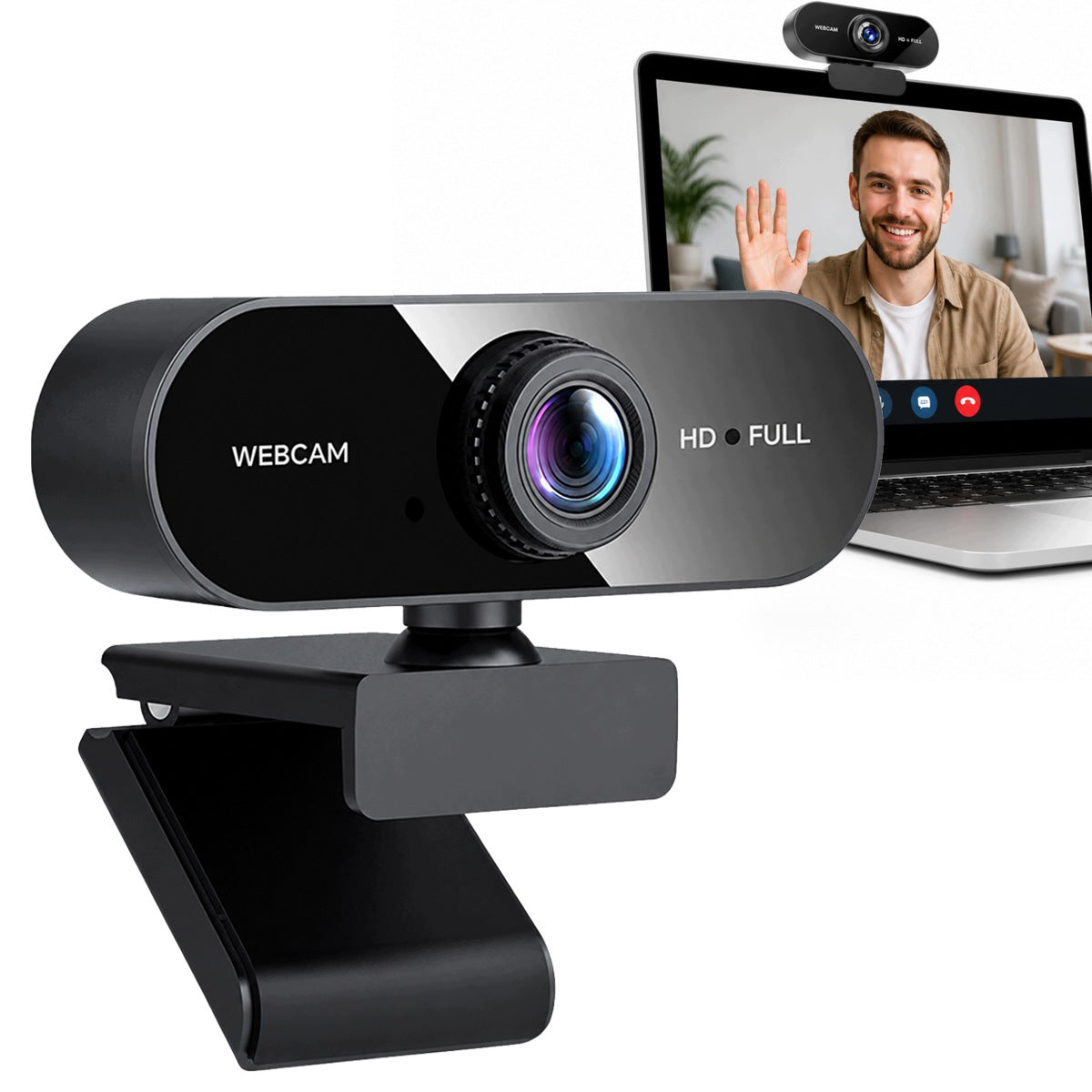 WEBCAM FULL HD 1080p USB MICROPHONE Laptop Computer