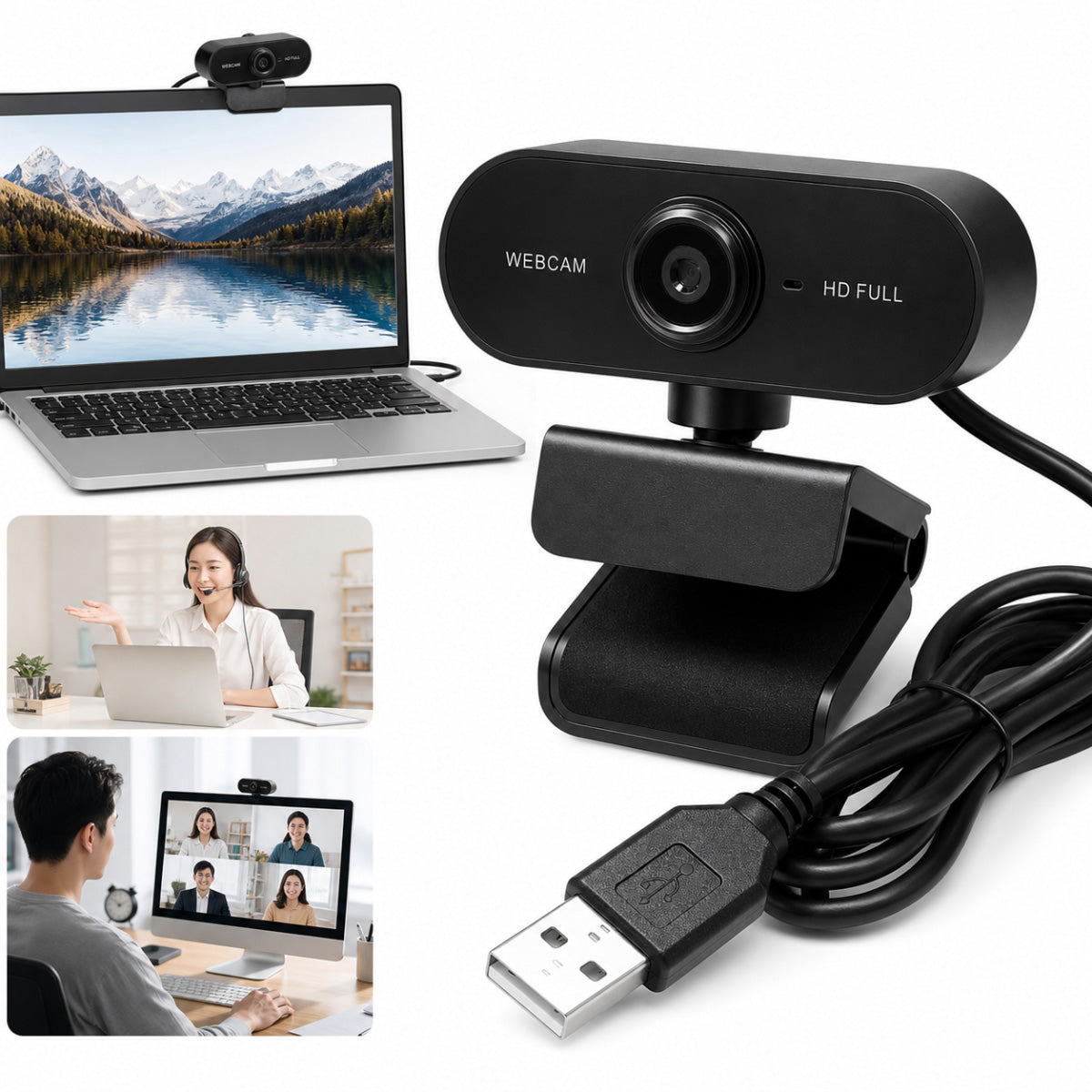 WEBCAM HD CAMERA FOR COMPUTER WITH MICROPHONE