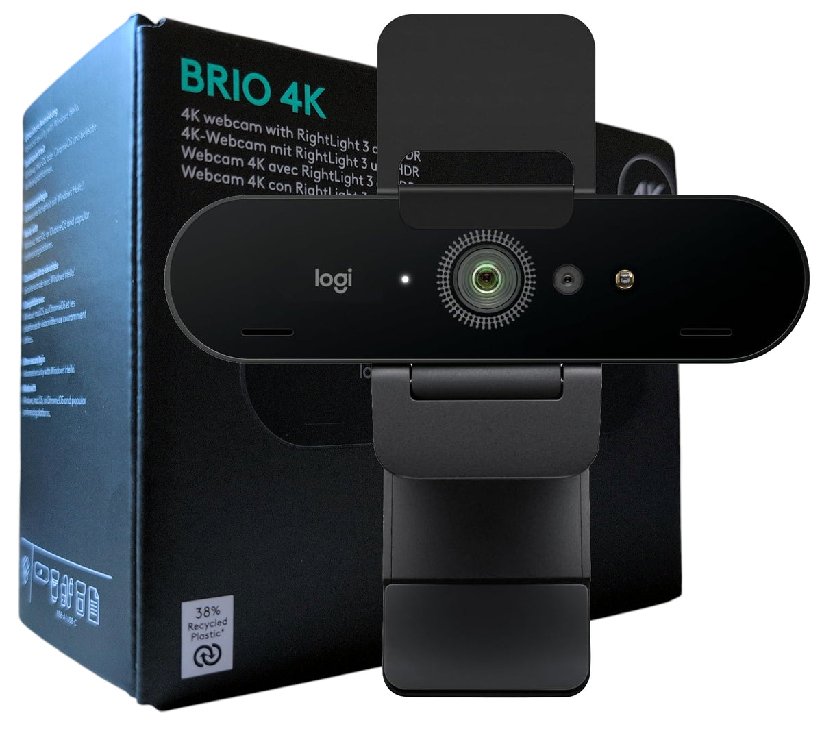 WEBCAM LOGITECH MX BRIO 4K 13 MP RIGHTLIGHT 3 HDR 1080P 60 FPS