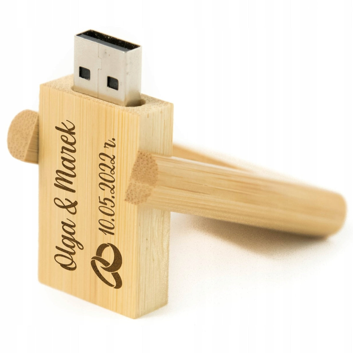 WEDDING Pendrive Wooden ENGRAVING 32GB USB 2.0 FOR WEDDING, FOR COUPLE