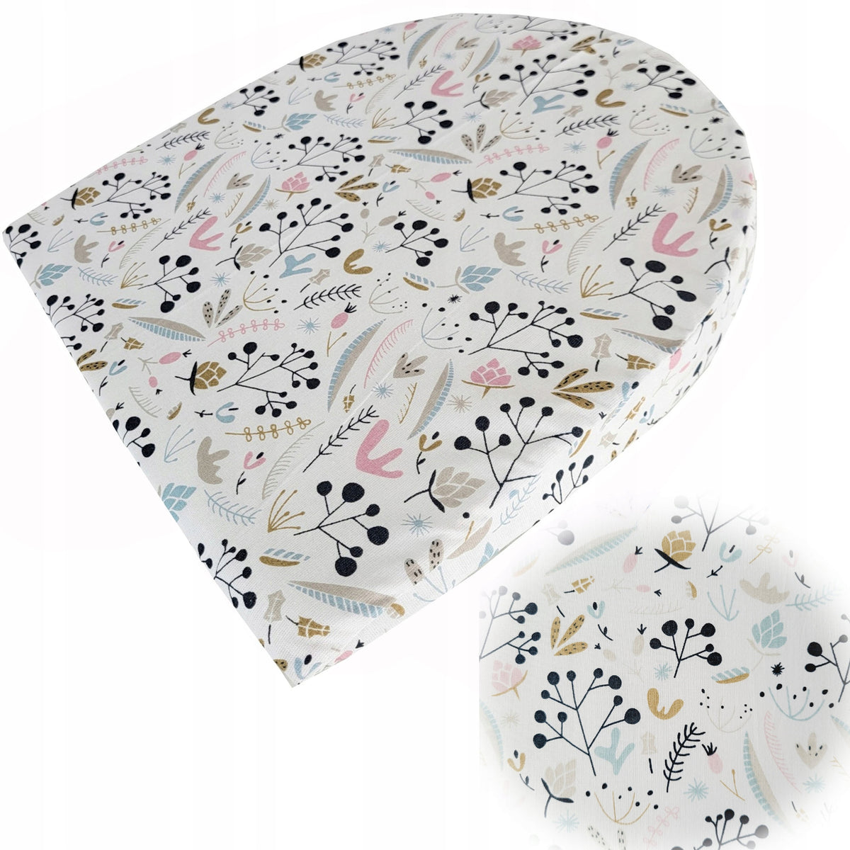 WEDGE CUSHION FOR GONDOLA TROLLEY FOR MOSES BASKET + PILLOWCASE