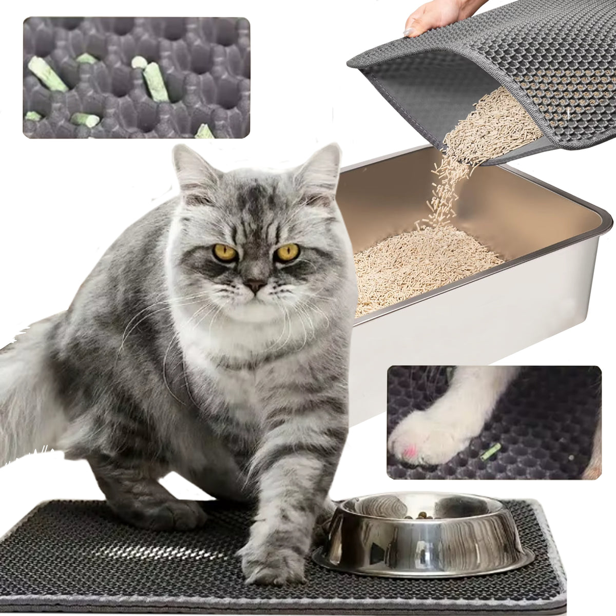 WEISNER Mat4cat| ORIGINAL EVA MAT 60X45 CAT LITTER BOX PAD
