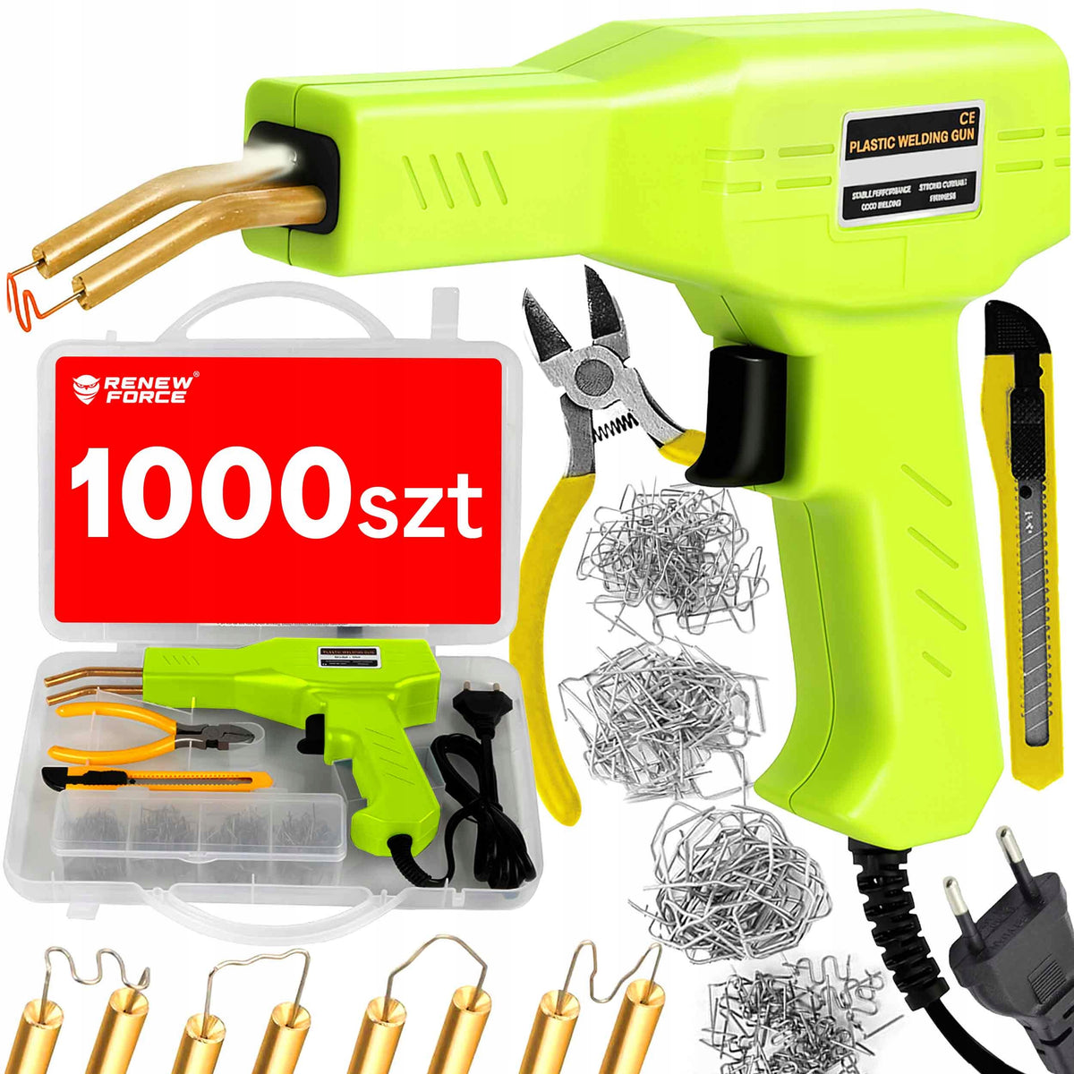 WELDING MACHINE PLASTIC STAPLER SOLDERING IRON PLASTIC 1000PCS STAPLES