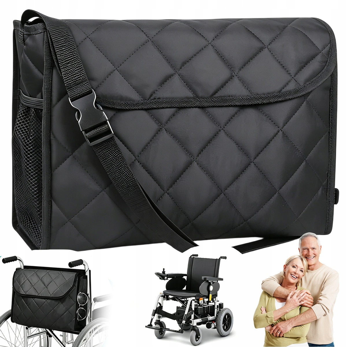 WHEELCHAIR BAG FOR BACKREST UNIVERSAL POCKETS