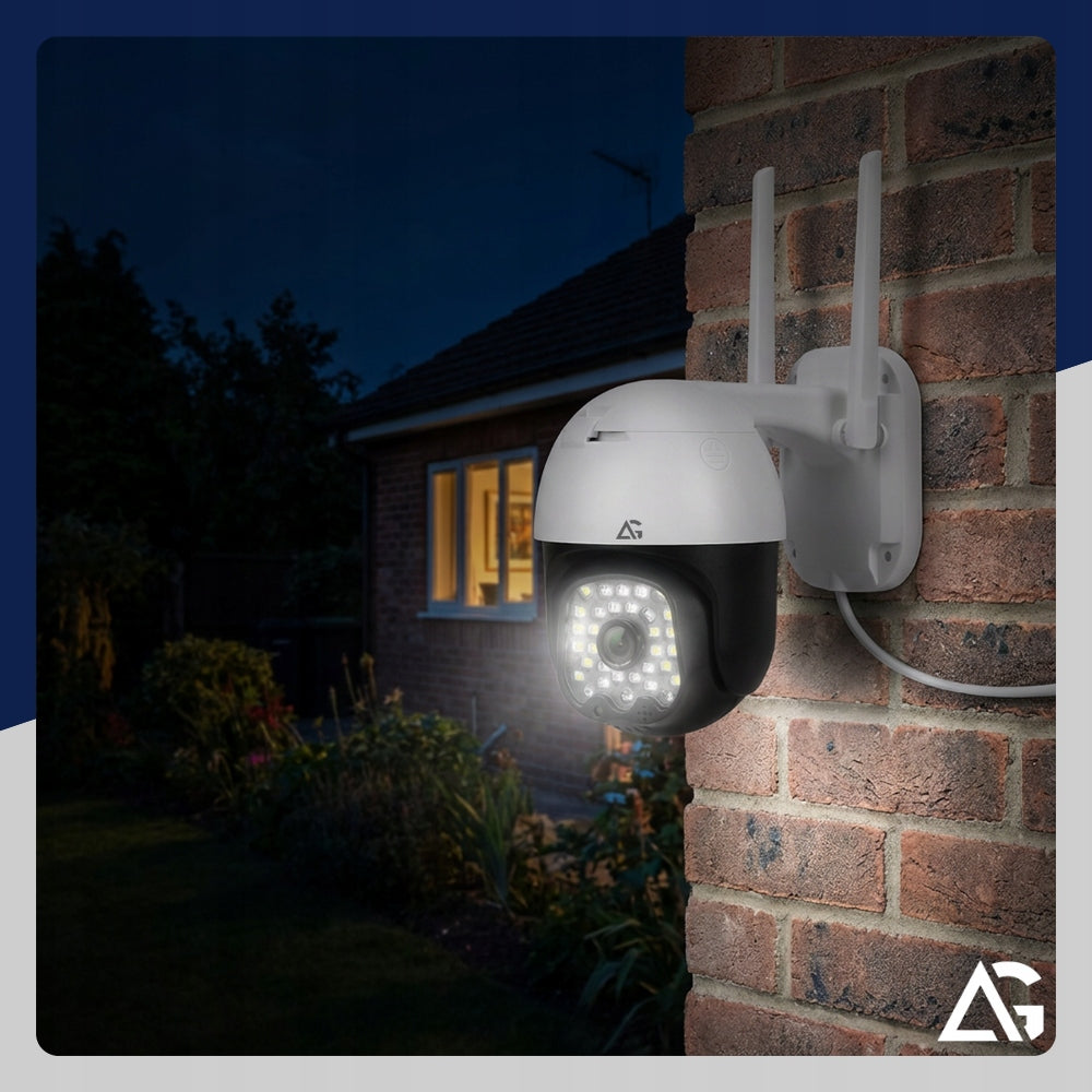 WIFI CAMERA 5MP 2K OUTDOOR ROTATING DETECTION ALARM MONITORING APP Manufacturer code WI-FI WEWNĘTRZNA AUDIO CAMERA LED IP65 2K IR