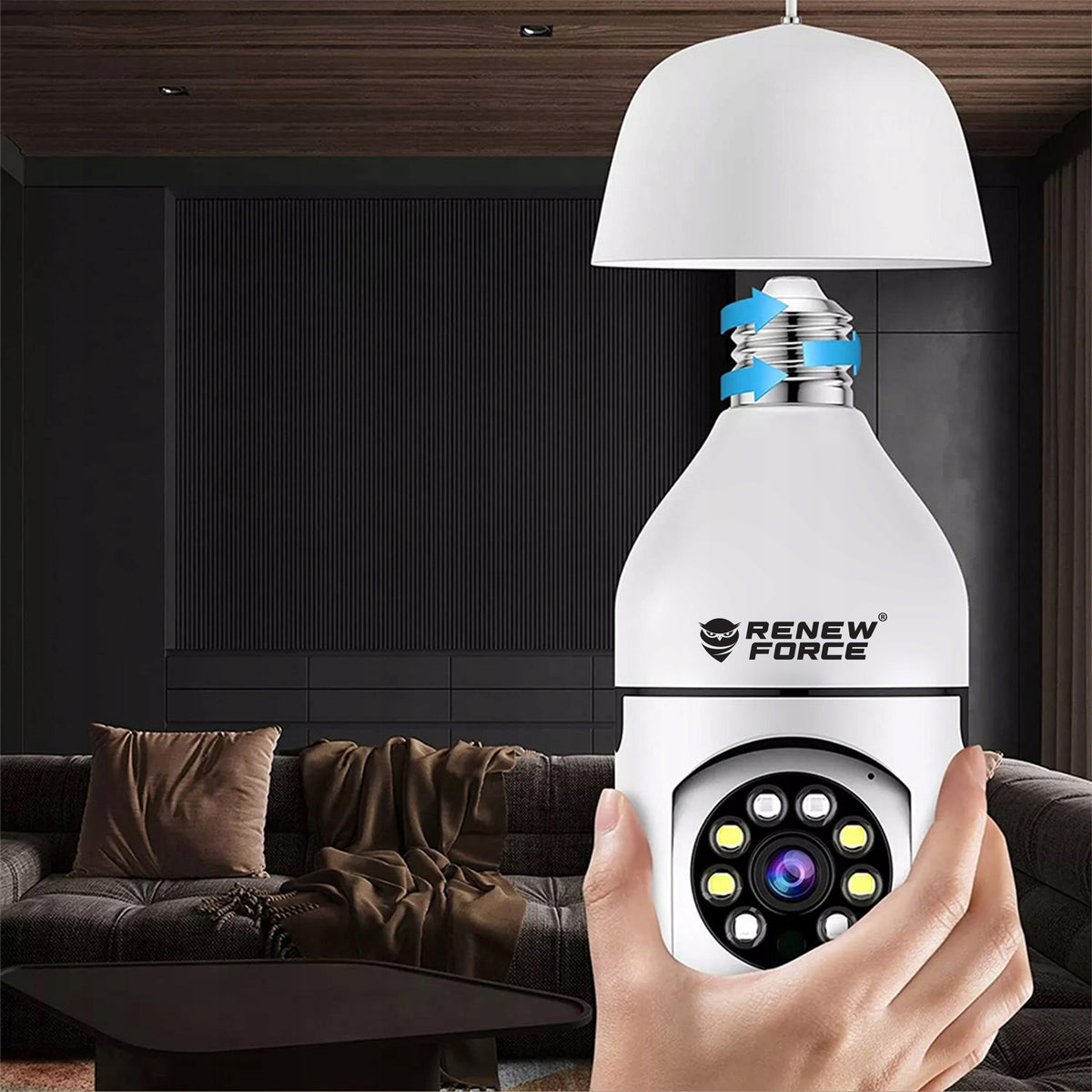 WIFI CAMERA INDOOR ROTATING BULB THREAD E27 IP 3MP TUYA MONITORING Packaging status original
