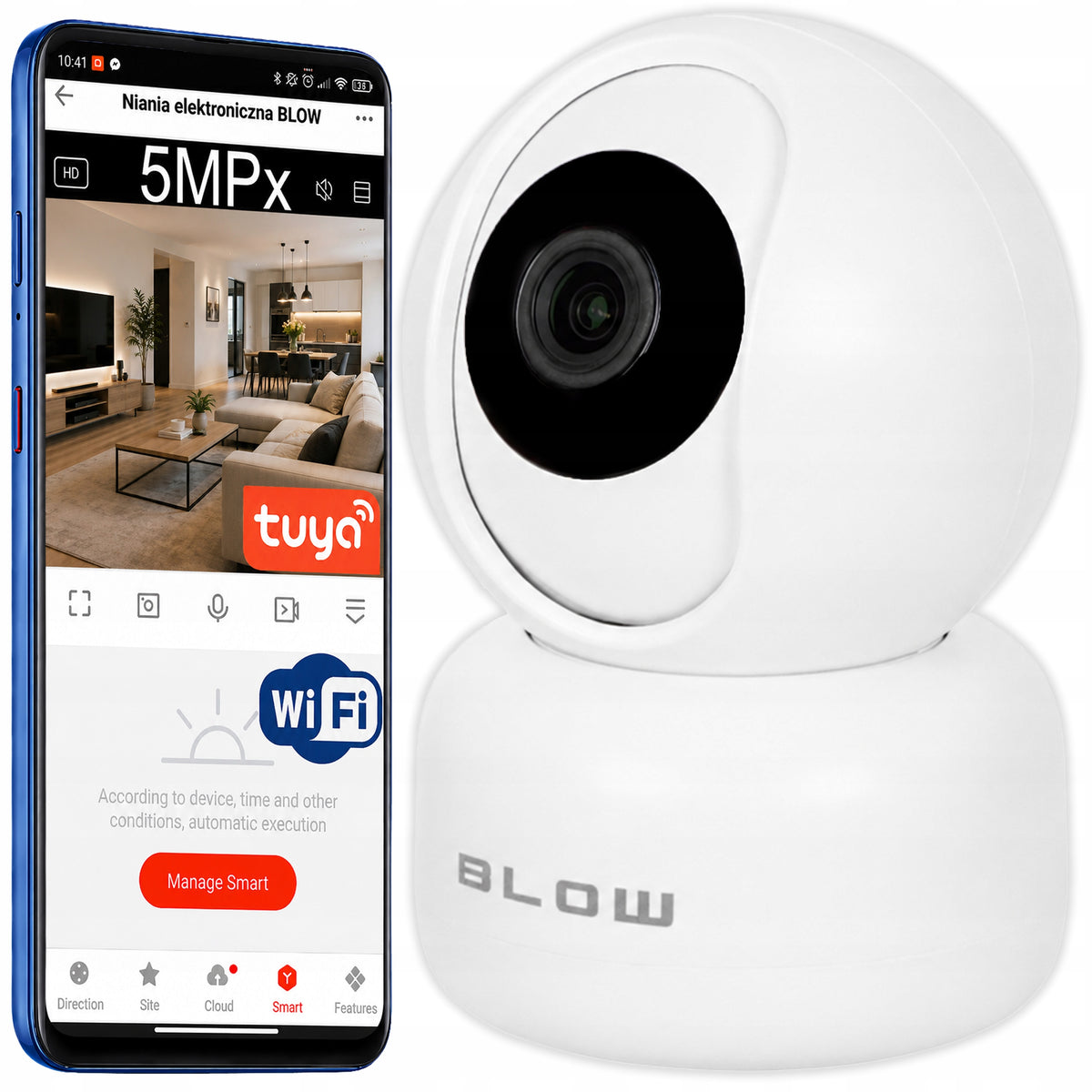 WIFI IP CAMERA ROTATING PTZ TUYA SMART NANNY INDOOR DETECTION FOR HOME