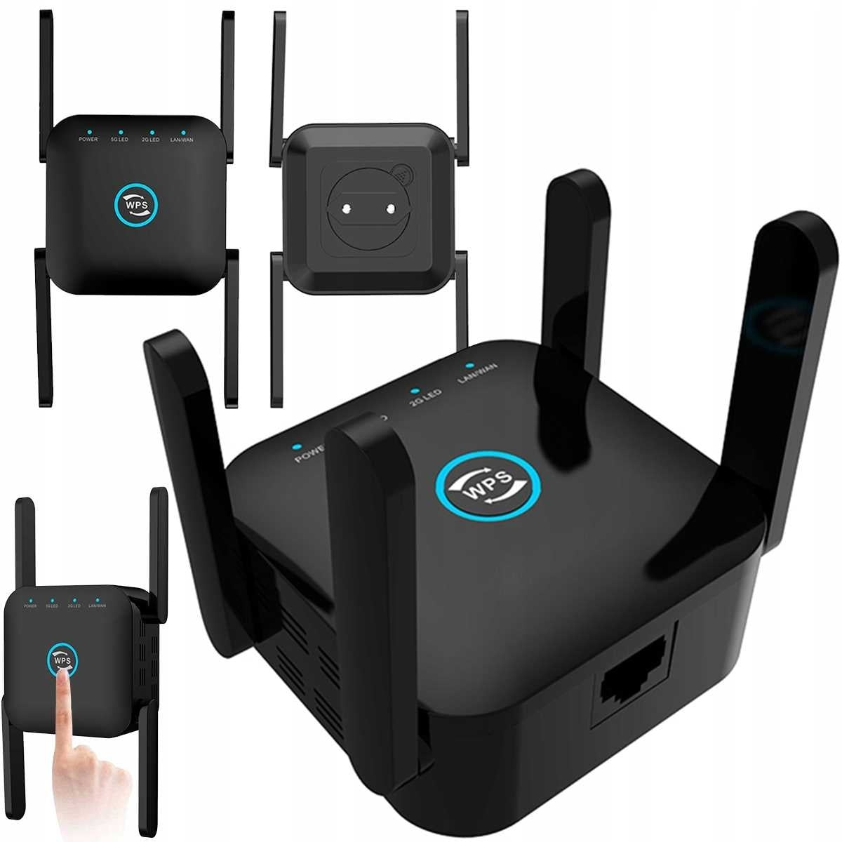 WIFI RANGE SIGNAL AMPLIFIER WIFI REPEATER 1200 mb/s 2,4GHZ 5Ghz