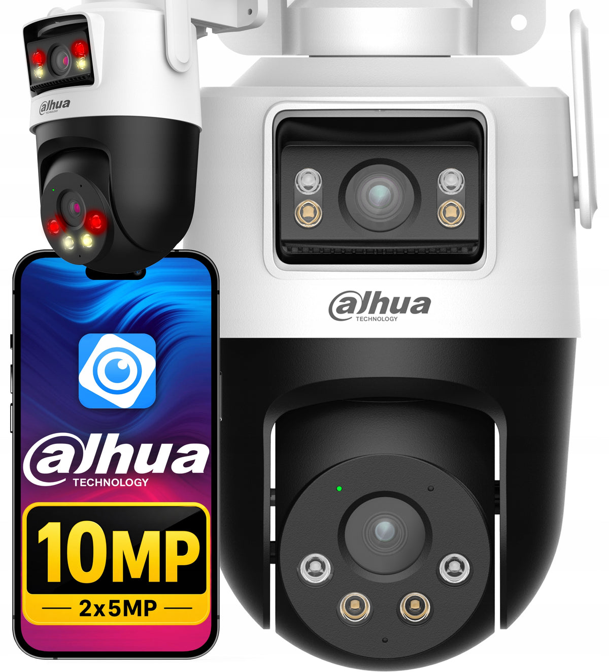 WIFI ROTARY CAMERA DAHUA 10MP AI DUAL LENS TRACKING FULL COLOR P5D-5F-PV
