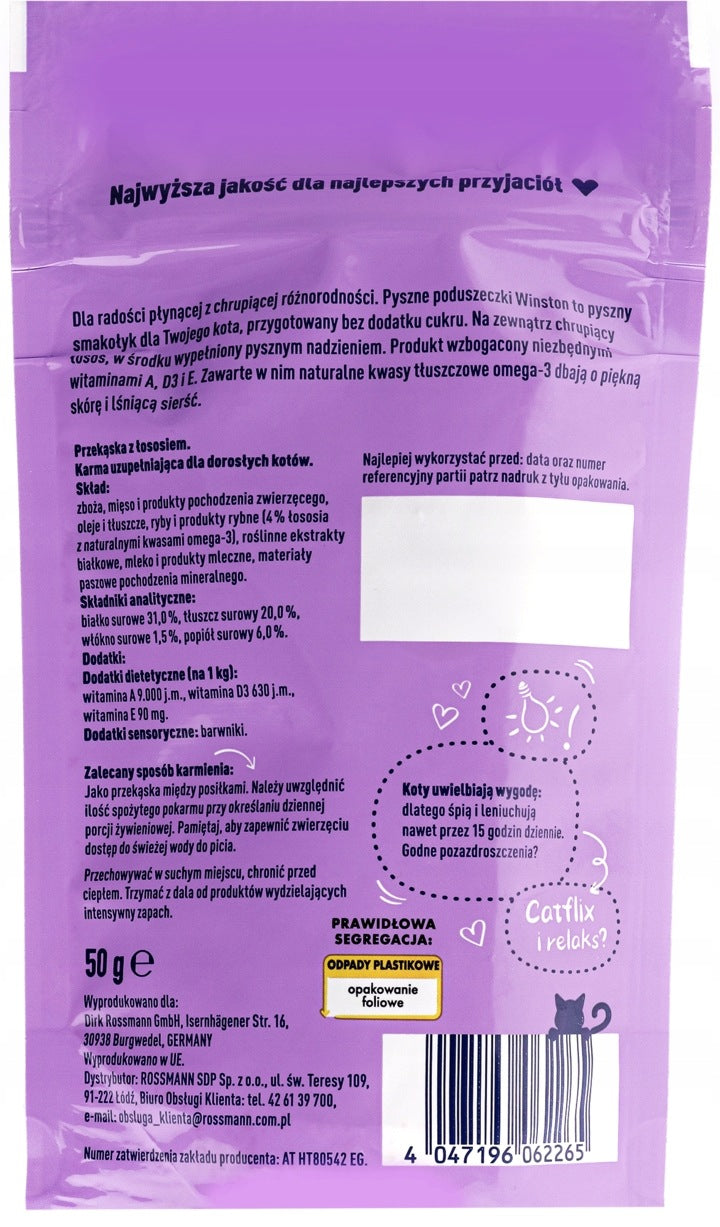 WINSTON SNACK CAT FOOD SALMON SNACK Brand Winston