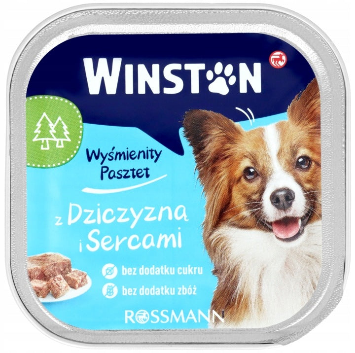 WINSTON WET FOOD FOR ADULT DOGS WITH VENISON AND HEARTS 150 G