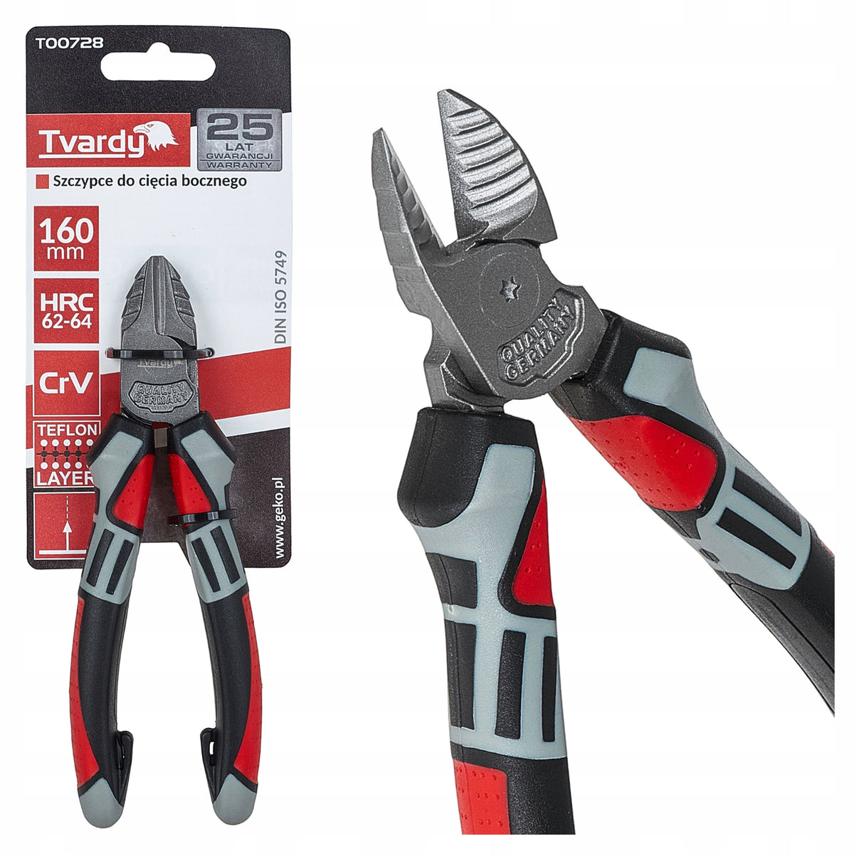 WIRE CUTTERS 160MM CRV SIDE PLIERS PRECISION STRONG