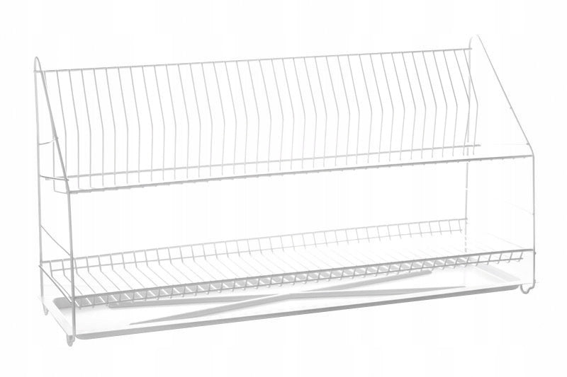 WIRE DRYER 2-POS.60 WHITE WITH GUTTER