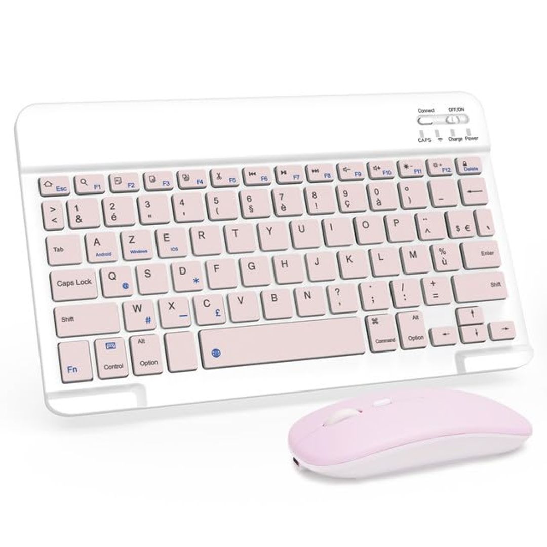 WIRELESS AZERTY KEYBOARD + BLUETOOTH MOUSE