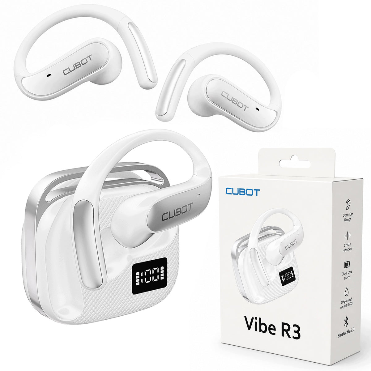 WIRELESS BLUETOOTH HEADPHONES BEHIND-THE-EAR CUBOT VIBE R3 RUNNING SPORTS