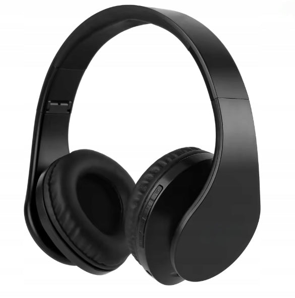 WIRELESS BLUETOOTH HEADPHONES FOLDING WITH MICROPHONE BLACK