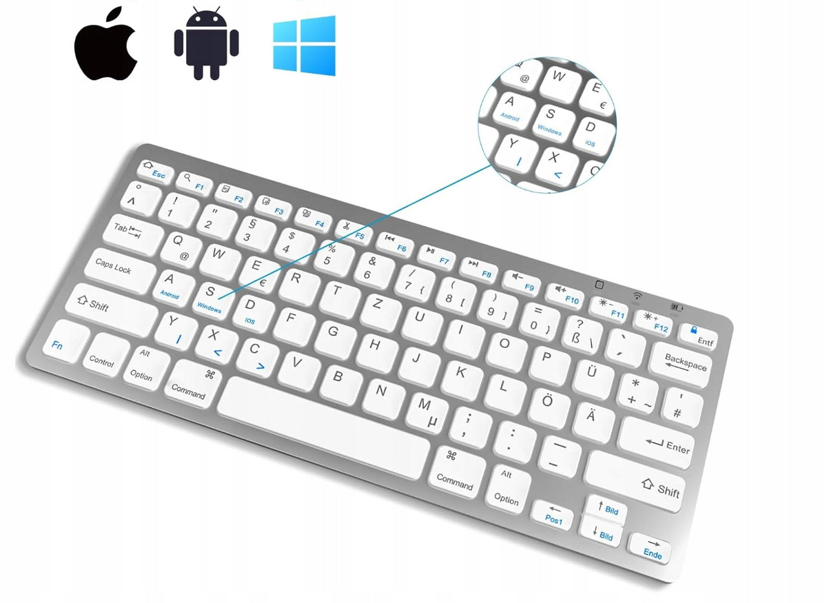 WIRELESS BLUETOOTH KEYBOARD ULTRA SLIM QWERTZ Packaging status original